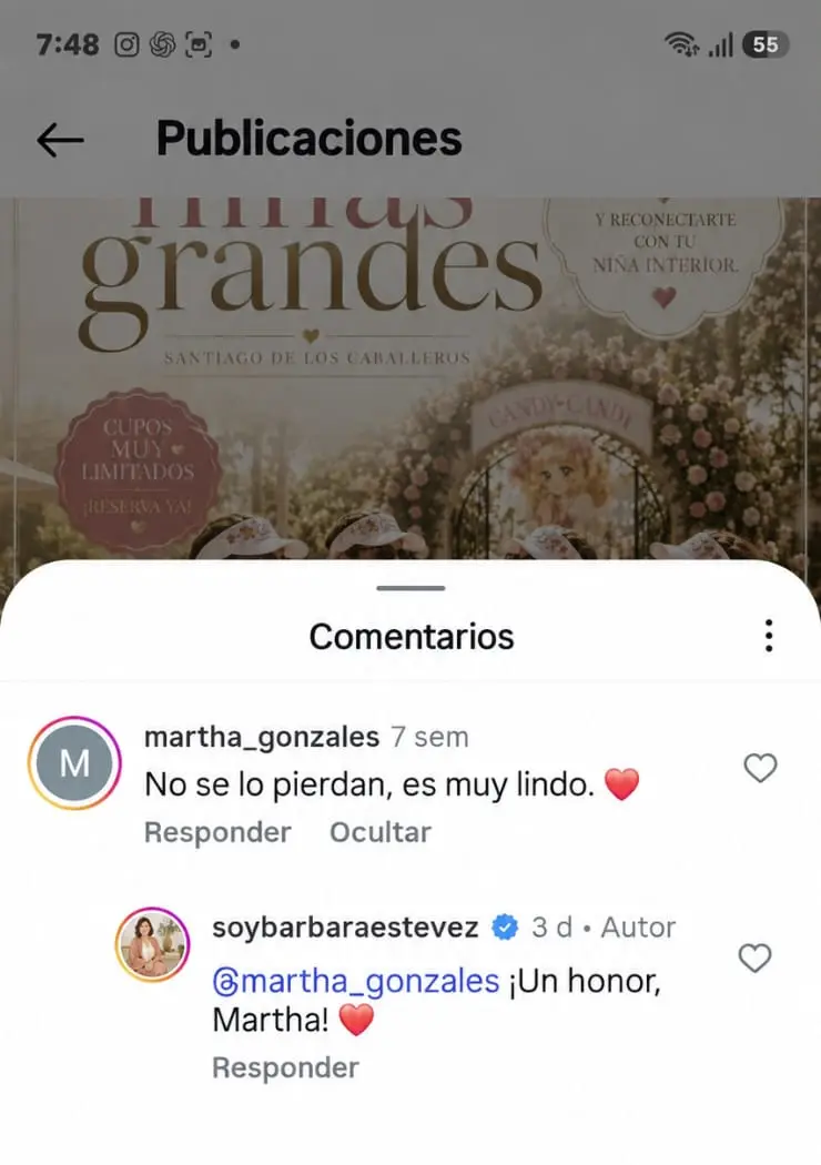 Comentario recomendando El Club de las Niñas Grandes